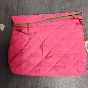 Pink Quilted Chain Shoulder Bag